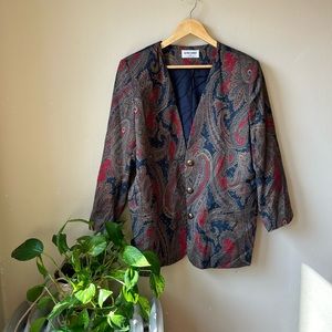 Boho Vintage Paisley Blazer